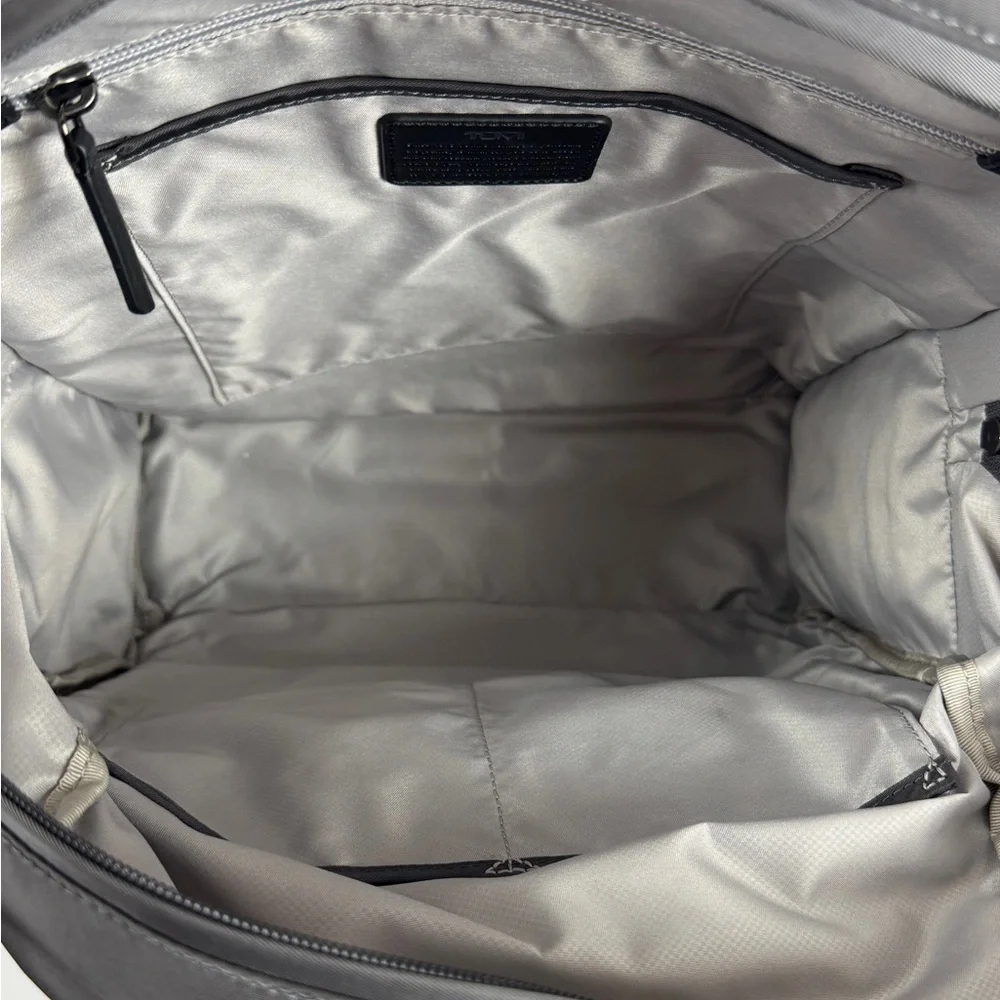 Tumi Voyageur Carson Backpack. Iron (Gray) with Black Leather Trim - Picture 7 of 14